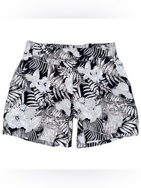 Columbia PFG Tidal Sands II Shorts Black Gray Tropical Floral Women XS 5” Inseam